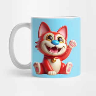Stimpy Maneki Neko Lucky Cat Mug